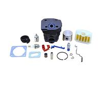 HUVNEXA 44MM Cylinder Piston Air Fuel Filter Gasket Engine Kit, for Husqvarna, 340 345 350 353 Garden Chainsaw Spare Parts Lawn Mower Cylinder