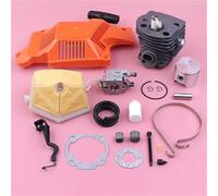HUVNEXA 46mm Cylinder Piston Starter Kit, for Husqvarna, 55 51 Carburetor Air Filter Chain Brake Band Adjuster Chainsaw Replacement Part Carburetor Replacement Kit