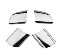 HUVNEXA 4Pcs Car Interior Steering Wheel Trim Cover Sticker, for Ford, For Focus MK2 2005 2006 2007 2008 2009 2010 2011, Decoration Accessories Steering Wheel Decoration(Silver)