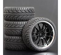 HUVNEXA 4pcs Soft Rubber Touring Tire Tyre Wheel Rim 1/10 RC Car Rc Car Tyre(6012-8002)