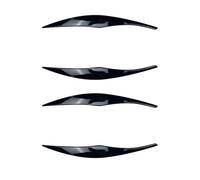 HUVNEXA 4x Car Glossy Black Headlights Eyebrows Eyelids Cover Eyelash Head Light Stickers, for 3 Series E90 E91 320I 05-12 Headlight Tint