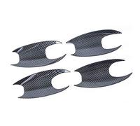 HUVNEXA ABS 4pcs Car Outer Door Handle Frame Decoration Cover Trim, for BMW, X3 G01 G08 2018 Carbon Fiber Style Auto Door Wrist Decals Car Door Handle Cover(Grey)