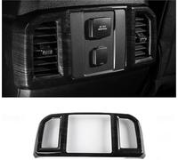 HUVNEXA Abs Black Wood Grain Full Interior Decorative Cover Trim Sticker, for Ford for F150 2015-2020 Steering Wheel Emblem Cover, Auto Interior Center(BLACK 1pcs Rear Air Conditioner Outlet Trim)