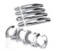 HUVNEXA ABS Chrome Car Side Door Handle Cover Cup Bowl Trim Sticker, for VW, for Polo, 2010 - 2017,Auto Exterior Door Handle Cover Trim Car Door Handle Cover(Door Handle Bowl)