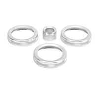 HUVNEXA Air Conditioning Trim 4Pcs A/C Knob Ring Trim Air Conditioning Knobs, for Audio Circle Climate Control Cover, 2012-2018