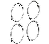 HUVNEXA Air Conditioning Trim 4Pcs Air Conditioning Abs Chrome Trim Outlet Decoration Circle Ring, for Ford, for Focus 2 2005 2006 2007 2008 2009 2010 2011 2012 2013(BLACK Bright)