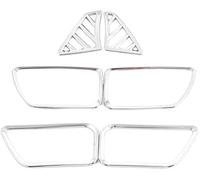 HUVNEXA Air Conditioning Trim 6Pcs Car Outlet Air Conditioning Decoration Circle Cover Inner Abs Chrome, for Kia, Rio K2 2010-2016