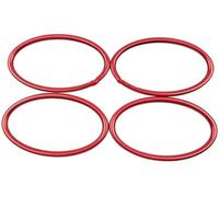 HUVNEXA Air Conditioning Trim Air Outlet Ring Cover 4Pcs Car Interior Front Conditioning Ac Vent Trim, for Focus Mk2 2005-2014(Red)