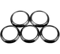 HUVNEXA Air Conditioning Trim Air Outlet Ring Cover 5Pcs/Set Ac Vent Trim Car Condition Sticker, for Mercedes-Benz A W176 Gla X156(BLACK Carbon Fiber Style)