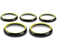 HUVNEXA Air Conditioning Trim Air Outlet Ring Cover 5Pcs/Set Ac Vent Trim Car Condition Sticker, for Mercedes-Benz, A W176, Gla, X156(Black and Yellow)
