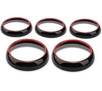 HUVNEXA Air Conditioning Trim Air Outlet Ring Cover 5Pcs/Set Ac Vent Trim Car Condition Sticker, for Mercedes-Benz, A W176, Gla, X156(Black and Red)