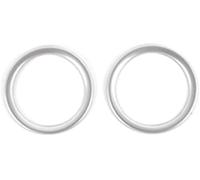 HUVNEXA Air Conditioning Trim Car Air Vent Trim Ring Silver Dashboard Conditioner Outlet Cover 2Pcs Interior Decoration(Silver)