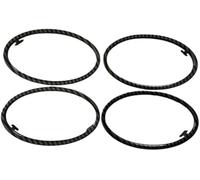 HUVNEXA Air Conditioning Trim Car Interior Cover Trim, for Focus 2 2005 2006 2007 2008 2009 2010 2011 2012 2013 4Pcs Air Conditioning Abs Chrome Outlet Decoration Circle(BLACK Carbon Fiber 4pcs)