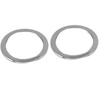 HUVNEXA Air Conditioning Trim Car Interior, for Jetta Mk6 2Pcs Abs Chrome Air Conditioning Cover Trim Outlet Decoration Circle Bar Sticker Decal