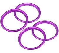 HUVNEXA Air Conditioning Trim For 4 Pcs Red Car Air Conditioner Vent Ring Outer Trim Aluminum Alloy(Purple)