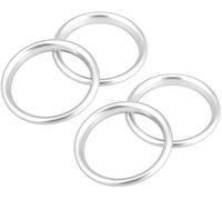 HUVNEXA Air Conditioning Trim For 4 Pcs Silver Tone Car Air Conditioner Vent Inner Trim Aluminum Alloy(Silver Tone)