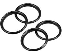 HUVNEXA Air Conditioning Trim For 4 Pcs Silver Tone Car Air Conditioner Vent Inner Trim Aluminum Alloy(Black)