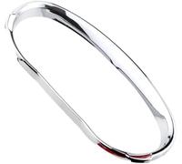 HUVNEXA Air Conditioning Trim Interior Garnish, for Mazda Axela 3 2020 2021 Abs Car Chrome Dashboard Instrument Display Frame Cover Trim Decoration(Silver)