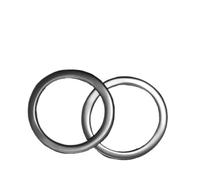 HUVNEXA Air Conditioning Trim Stainless 2Pcs Interior Chrome Air Vent Outlet Cover Trim Ring Decoration, for Sagitar, for Jetta Mk6 2015-2016