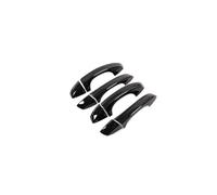 HUVNEXA Black Chrome Car Door Handle Cover Trim Sticker Styling Accessories, for VW, for Golf, 6 MK6, for Skoda, for Superb 2009-2013 Car Door Handle Protector(BLACK Black 0 Button)
