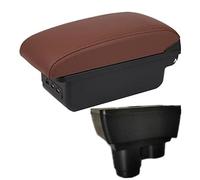 HUVNEXA Car Accessories, for Dacia, for Duster 2019-2022 Car Armrest Box Center Console Storage Box With USB Car Armrest(BLACK B Brown 3usb)