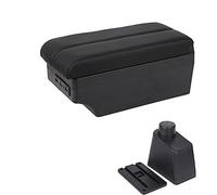 HUVNEXA Car Accessories, for Renault, for Clio Mk4 Car Armrest Box Armrest Car Central Storage Container Centre Console Storage Box Car Armrest(BLACK B3 Style Black Line)
