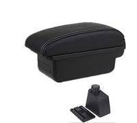 HUVNEXA Car Accessories, for Renault, for Clio Mk4 Car Armrest Box Armrest Car Central Storage Container Centre Console Storage Box Car Armrest(BLACK A1 Style White Line)