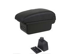 HUVNEXA Car Accessories, for Renault, for Clio Mk4 Car Armrest Box Armrest Car Central Storage Container Centre Console Storage Box Car Armrest(BLACK B1 Style Black Line)