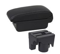 HUVNEXA Car Accessories, for VW, Mk5, for Golf, Mk 5 6 2005-2011 Car Armrest Box Centre Console Storage Box Cup Holder Interior Car Armrests Car Armrest(BLACK B3 White Line 3usb)