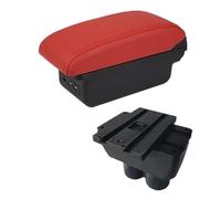 HUVNEXA Car Armrest Box Central Center Console Storage Box With USB, for VW, for Touran, for Caddy, Car Accessories Car Armrest(BLACK B4 Red 3usb)