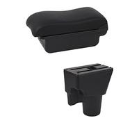 HUVNEXA Car Armrest Box Centre Console Storage Box With USB Interior Car Styling Accessory, for Kia, for Picanto Car Armrest(BLACK C2 Black Line)