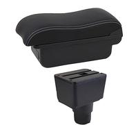 HUVNEXA Car Armrest Box Interior Details Retrofit Center Storage Box Console Accessories, for ford, for Ecosport, 2018 2019 2020 2021 Car Armrest(BLACK B2 White Line)