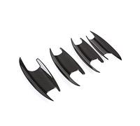 HUVNEXA Car Carbon Fiber Texture Exterior Door Handle Pull Cover Door Bowl Sticker Trim, for Mercedes-Benz, C E GLC Class W205 W213 X253 Car Door Handle Cover(Bowl Carbon Style)