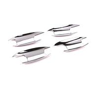 HUVNEXA Car Carbon Fiber Texture Exterior Door Handle Pull Cover Door Bowl Sticker Trim, for Mercedes-Benz, C E GLC Class W205 W213 X253 Car Door Handle Cover(Door Bowl Silver)
