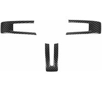 HUVNEXA Car Decorate Steering Wheel Decoration Cover, for Ford, for Mustang 2009 2010 2011 2012 2013 Styling Interior Accessories Steering Wheel Emblem Cover, Auto Interior Center(BLACK Carbon Black)