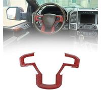 HUVNEXA Car Decorate Steering Wheel Panel Trim Cover, for Ford, for F150 2015 2016 2017 2018 2019 2020 Steering Wheel Emblem Cover, Auto Interior Center(Red)