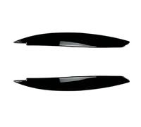 HUVNEXA Car Headlight Eyebrow Replacement Parts Accessories, for BMW 1 Series E81 E82 E87 E88 2008-2013 Car Eyelids Lids Gloss Black Car Headlight Sticker(Glossy Black)