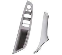 HUVNEXA Car Inner Interior Door Handle Front Armrest Panel Trim Pull Set Replacement, for BMW, for 5 for Series F10 F11 F18 520I 523I, for 525I 528I car Door Handle Frame Cover(Grey Lhd 2pcs)