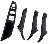 HUVNEXA Car Inner Interior Door Handle Front Armrest Panel Trim Pull Set Replacement, for BMW, for 5 for Series F10 F11 F18 520I 523I, for 525I 528I car Door Handle Frame Cover(Black Lhd 4pcs)