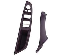 HUVNEXA Car Inner Interior Door Handle Front Armrest Panel Trim Pull Set Replacement, for BMW, for 5 for Series F10 F11 F18 520I 523I, for 525I 528I car Door Handle Frame Cover(Black Moka Lhd 2pcs)