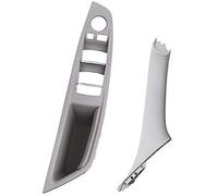 HUVNEXA Car Inner Interior Door Handle Panel Trim Pull Set Replacement Front Armrest, for BMW, for 5 for Series F10 F11 F18 520I 523I, for 525I 528I car Door Handle Frame Cover(Grey Lhd 2pcs)