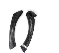 HUVNEXA Car Inner Interior Door Handle Replacement, for BMW, for 3 for Series E90 E91 E92 316 318 320 325 328I 2005-2012 car Door Handle Frame Cover(Black Carbon Fiber Set L)