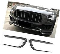HUVNEXA car rear spoiler splitter Car Carbon Fiber Front Bumper Side Spoiler Splitter Air Vent Cover Canard Aero Fins Body Kit, for Maserati, for Levante 4-Door 2016-2017