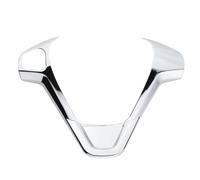 HUVNEXA Car Steering Wheel Cover Sequin Trim Sticker, for Ford, for Ecosport 2013-2017 New, for Fiesta MK7 2009-2017, Interior Accessories Steering Wheel Decoration(1hole glossy silver)