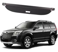 HUVNEXA Car Trunk Retractable Cargo Cover, for Haval H5 2010 2011 2012 2013 2014 2015 2016 2017 Anti-Peeping Rear Parcel Shelf Luggage Security Trunk Storage Bracket(BLACK normal Canvas Black)