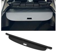 HUVNEXA Car Trunk Retractable Cargo Cover, for Jeep, for Cherokee 2014-2018 Rear Parcel Shelf Luggage Security Shield Shade Canvas Gloss Black Trunk Storage Bracket(BLACK 56 89 Gloss Black)