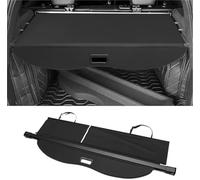 HUVNEXA Car Trunk Retractable Cargo Cover, for Toyota, for Highlander 2020-2024 Rear Parcel Shelf Luggage Security Shield Shade Canvas Black Carbon Trunk Storage Bracket(BLACK 57 60 Gloss Black)