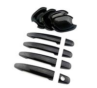 HUVNEXA Carbon Fiber Printed Car Exterior Door Handle Cover Door Bowl Moulding Trim, for Toyota, Land Cruiser Prado J120 2002 2005 2009 Car Door Handle Cover(The Both)