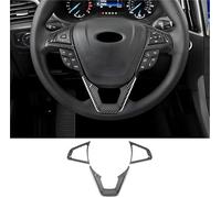 HUVNEXA Carbon Fiber Style Kit Car Steering Wheel Trim Cover Panel, for Ford Edge 2015 2016 2017 2018 2019 2020 2021 2022 2023 2024 Auto Interior Steering Wheel Emblem Cover, Auto Interior Center