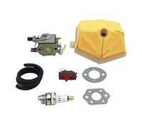 HUVNEXA Carburetor Air Filter Fuel Line Hose Filter Kit, for Husqvarna, 51 55,for Rancher, Chainsaw Replace Parts, for, for WT-170 Carb Chainsaw Air Filter